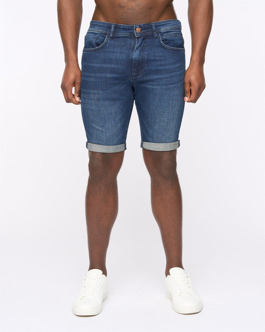 Duck and Cover Mens Zeki Shorts Dark Wash