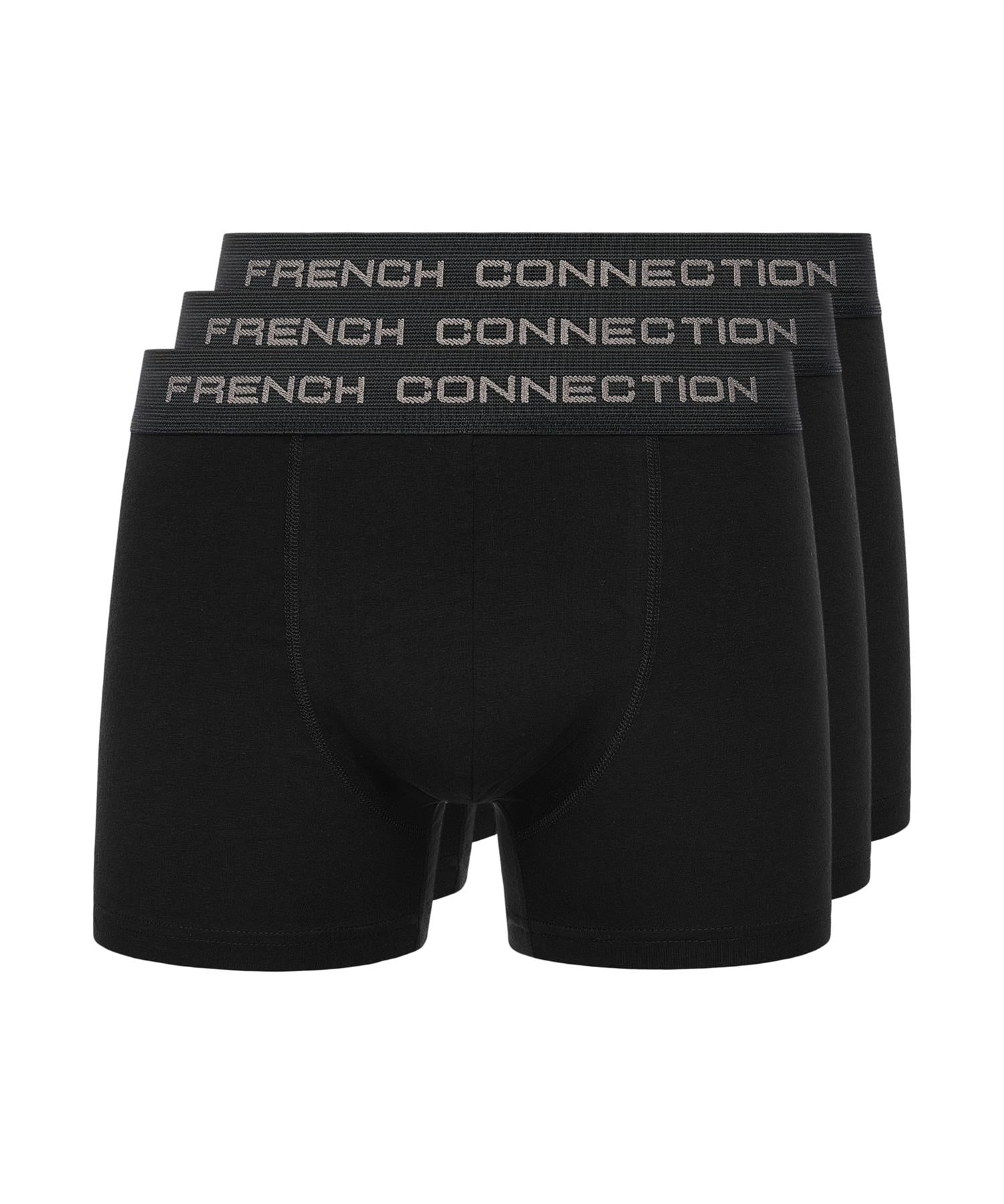 Mens FCUK1 Boxers 3pk Black