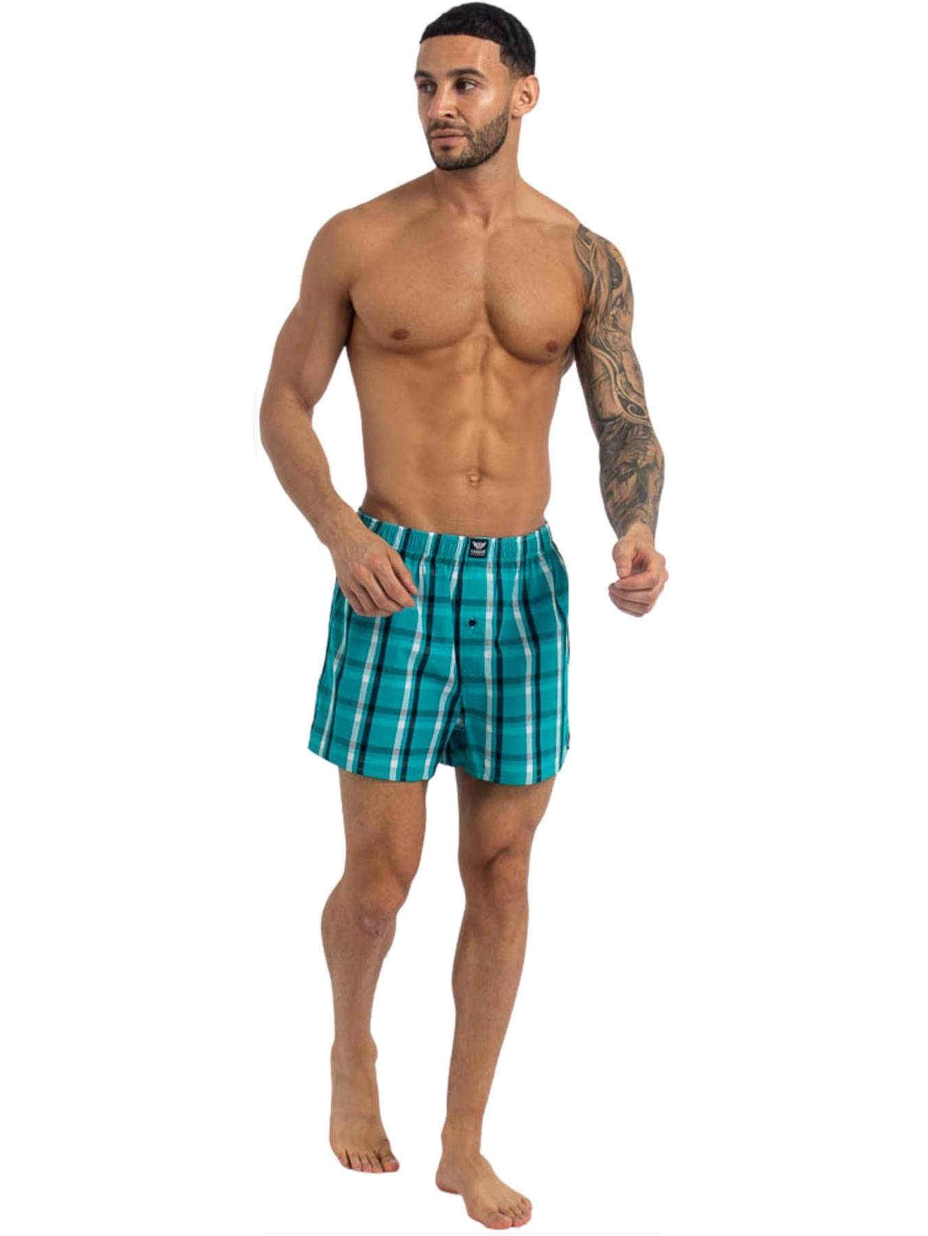 Men's Hexster Woven Boxers 6pk Assorted Check