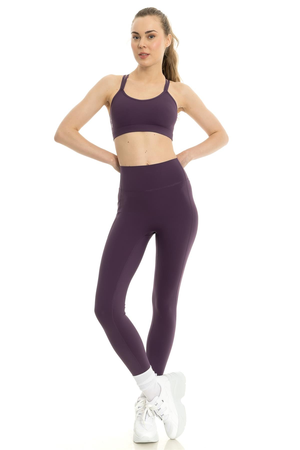 Arya  Pocket Leggings Plum