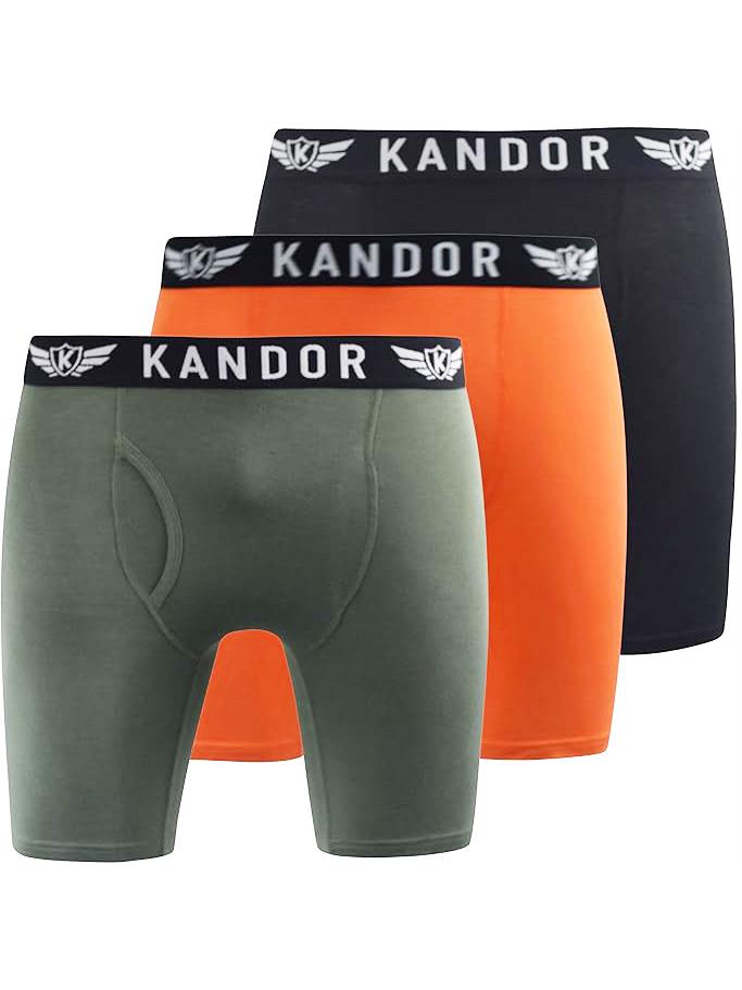 Men's Bambuso Boxers 3pk Orange/Thyme