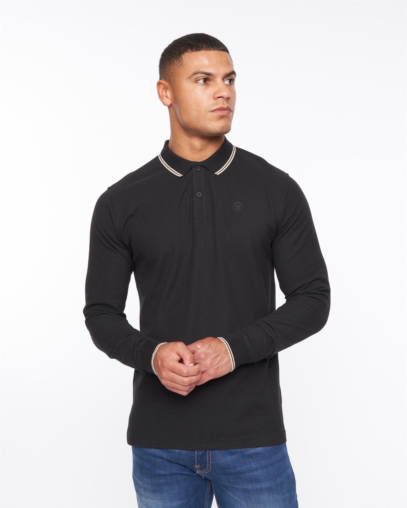 Mens Roxberry Long Sleeve Polo Black