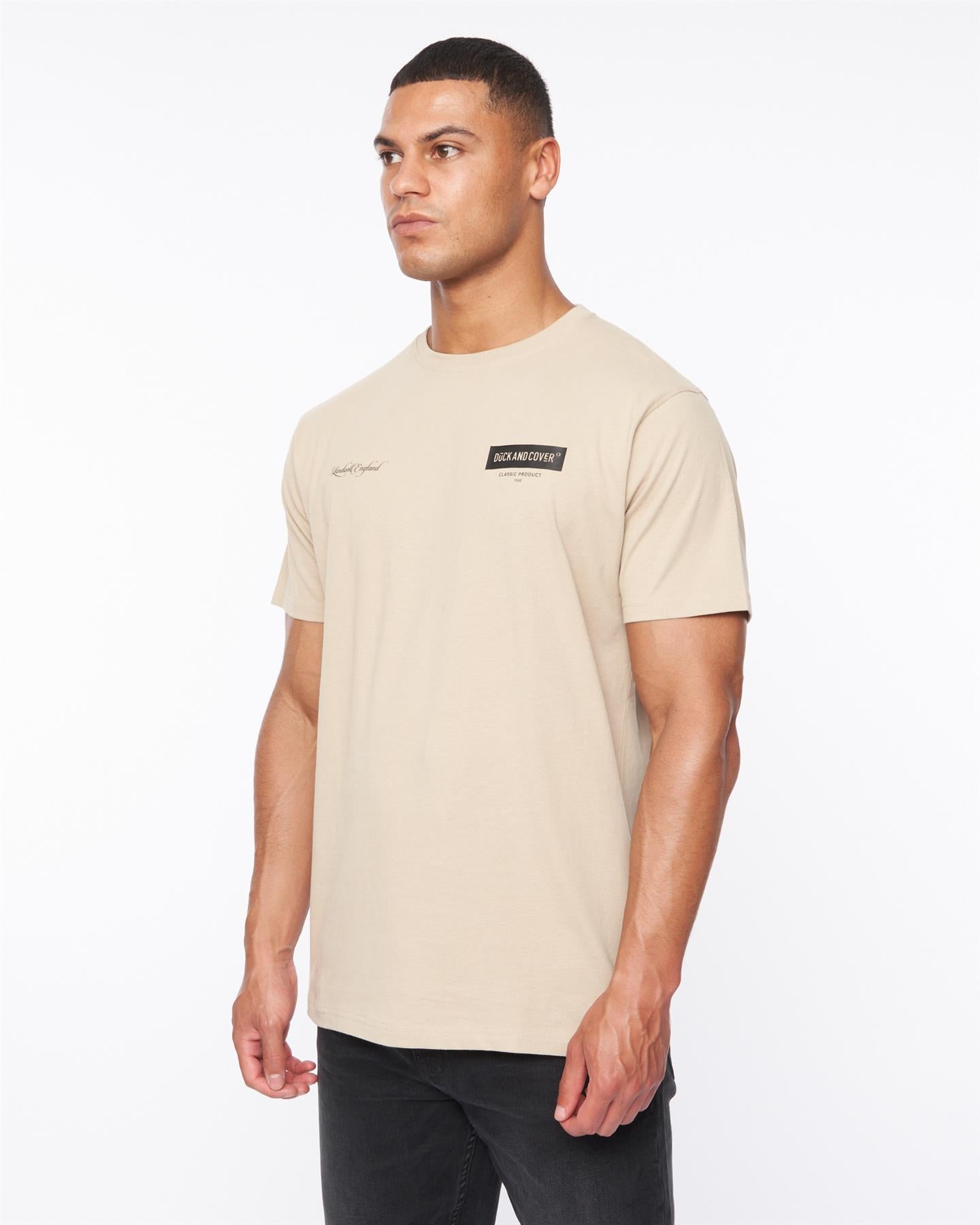 Mens Mersak T-Shirt Greige