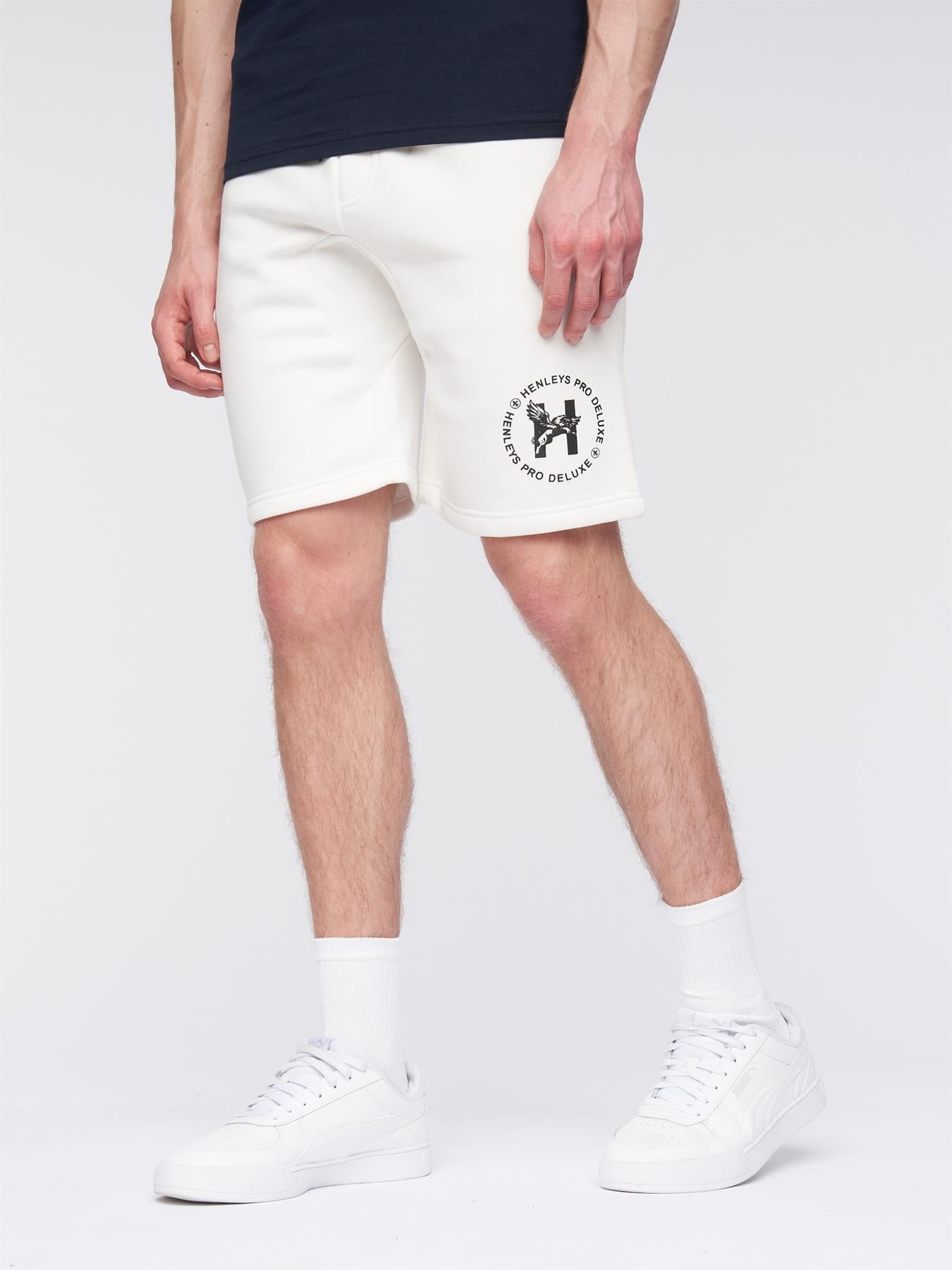 Mens Metafone Jog Shorts Off White