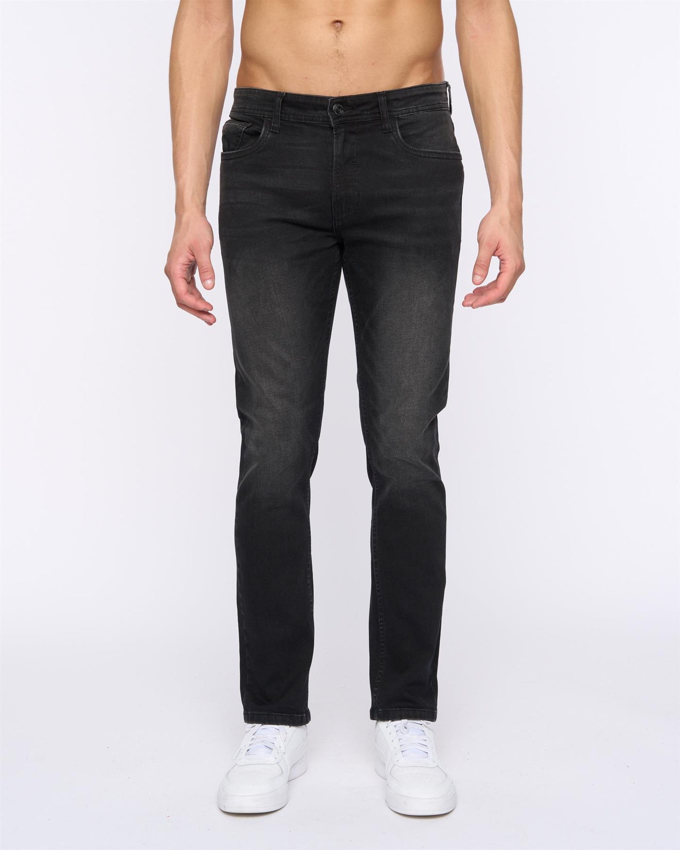 Mens Overburg Tapered Jeans Black