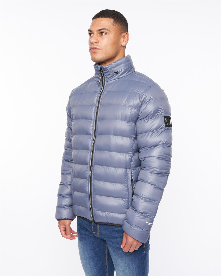 Mens Shemmy Two Quilted Jacket Denim Blue