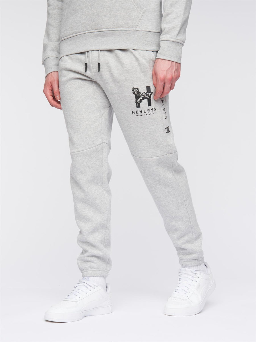 Mens Tapehen Joggers Grey Marl