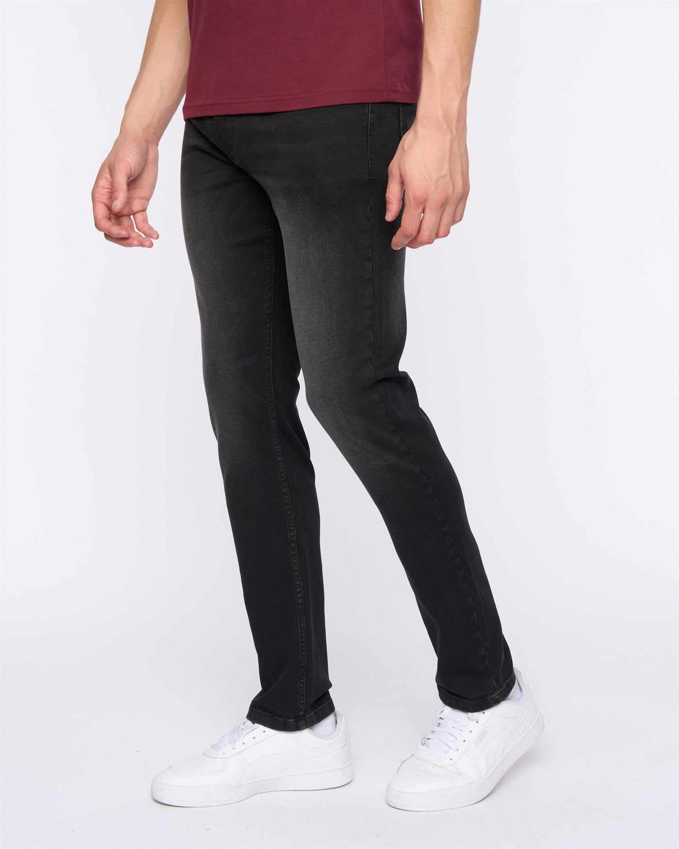 Mens Overburg Tapered Jeans Black