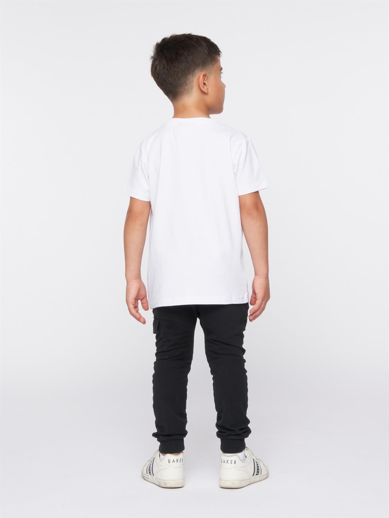 Silas T-Shirt Optic White / Black / Orange
