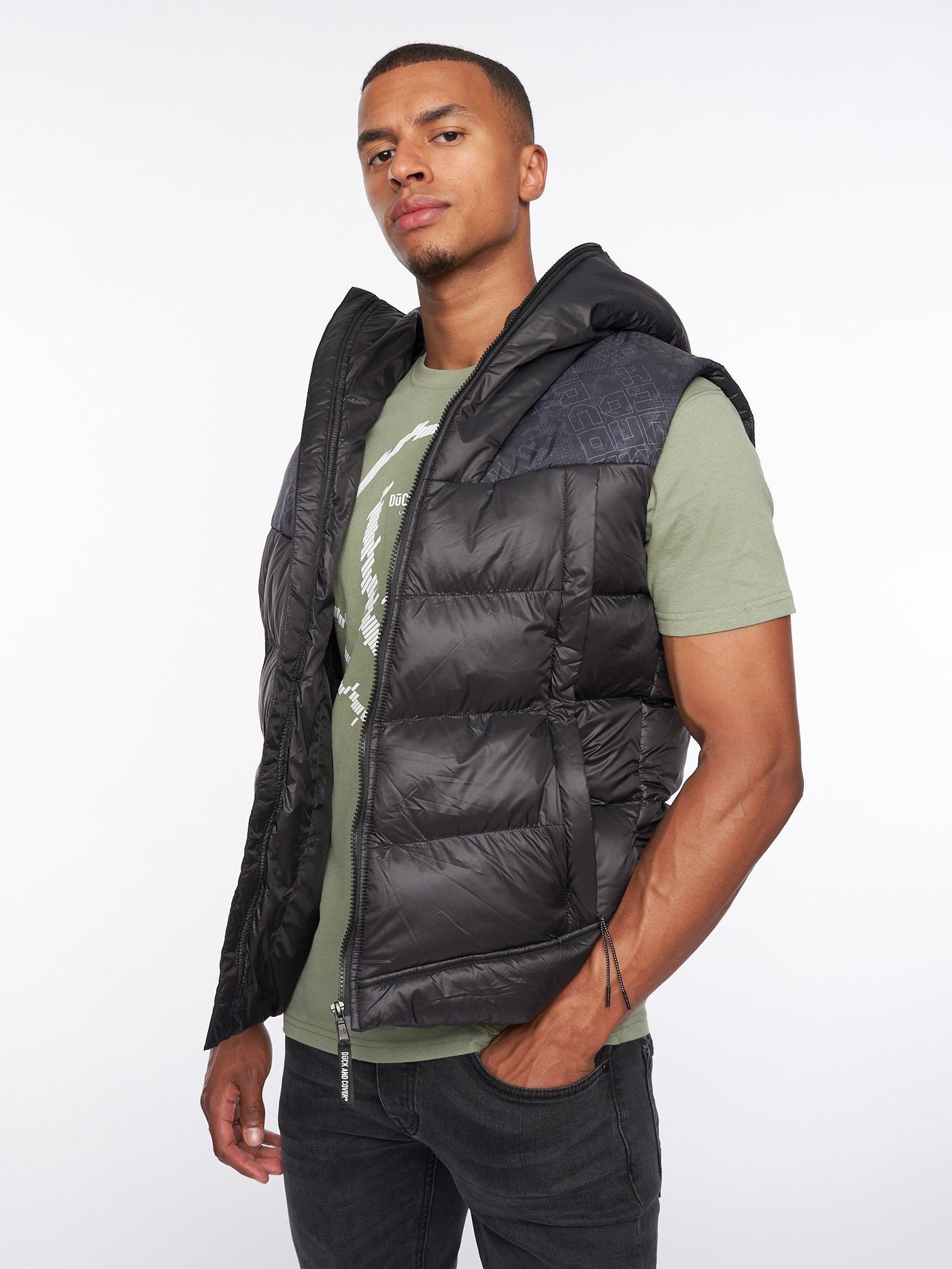 Rierson Hooded Gilet Black