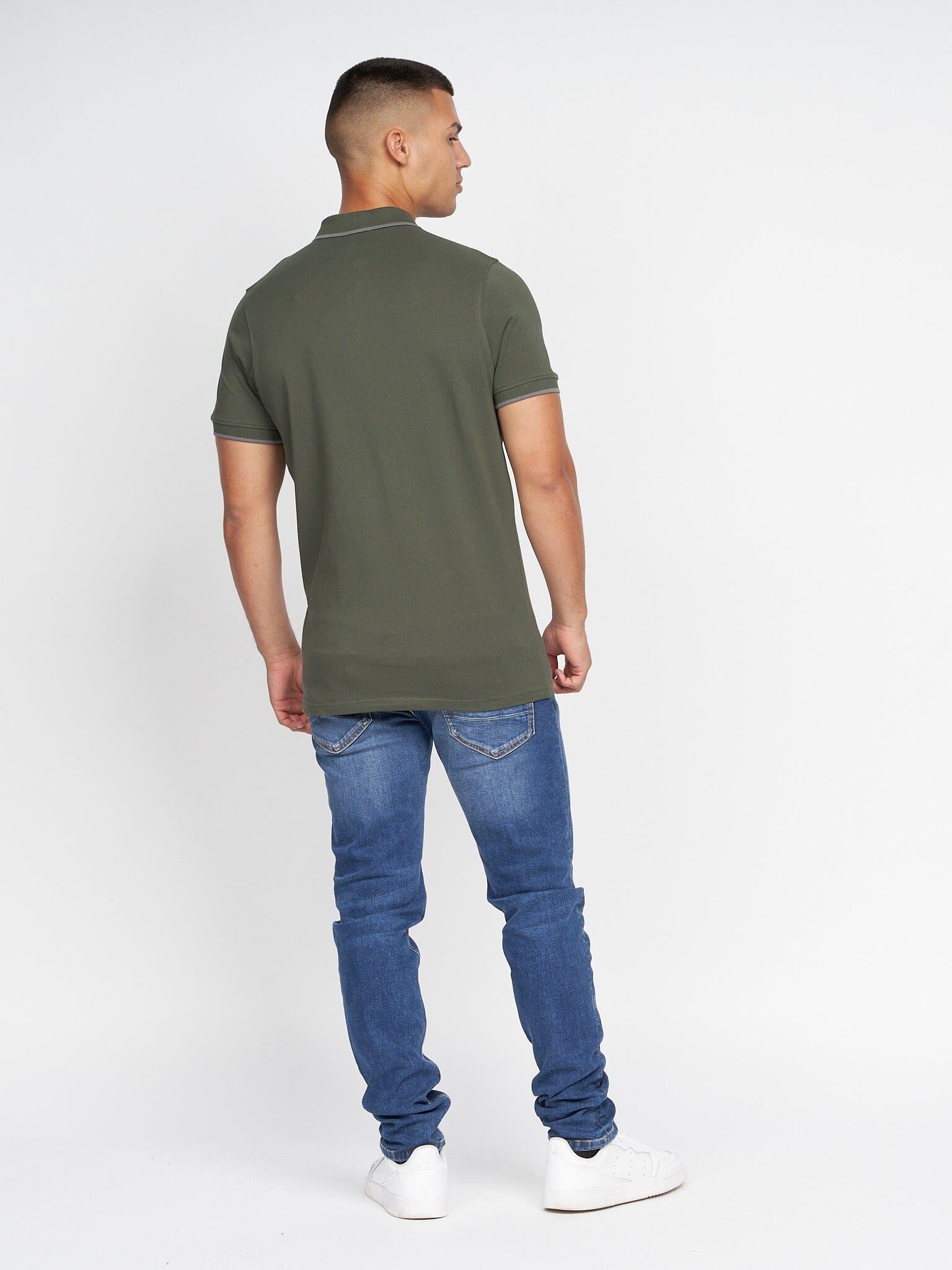 Mens Padro Polo Dark Khaki