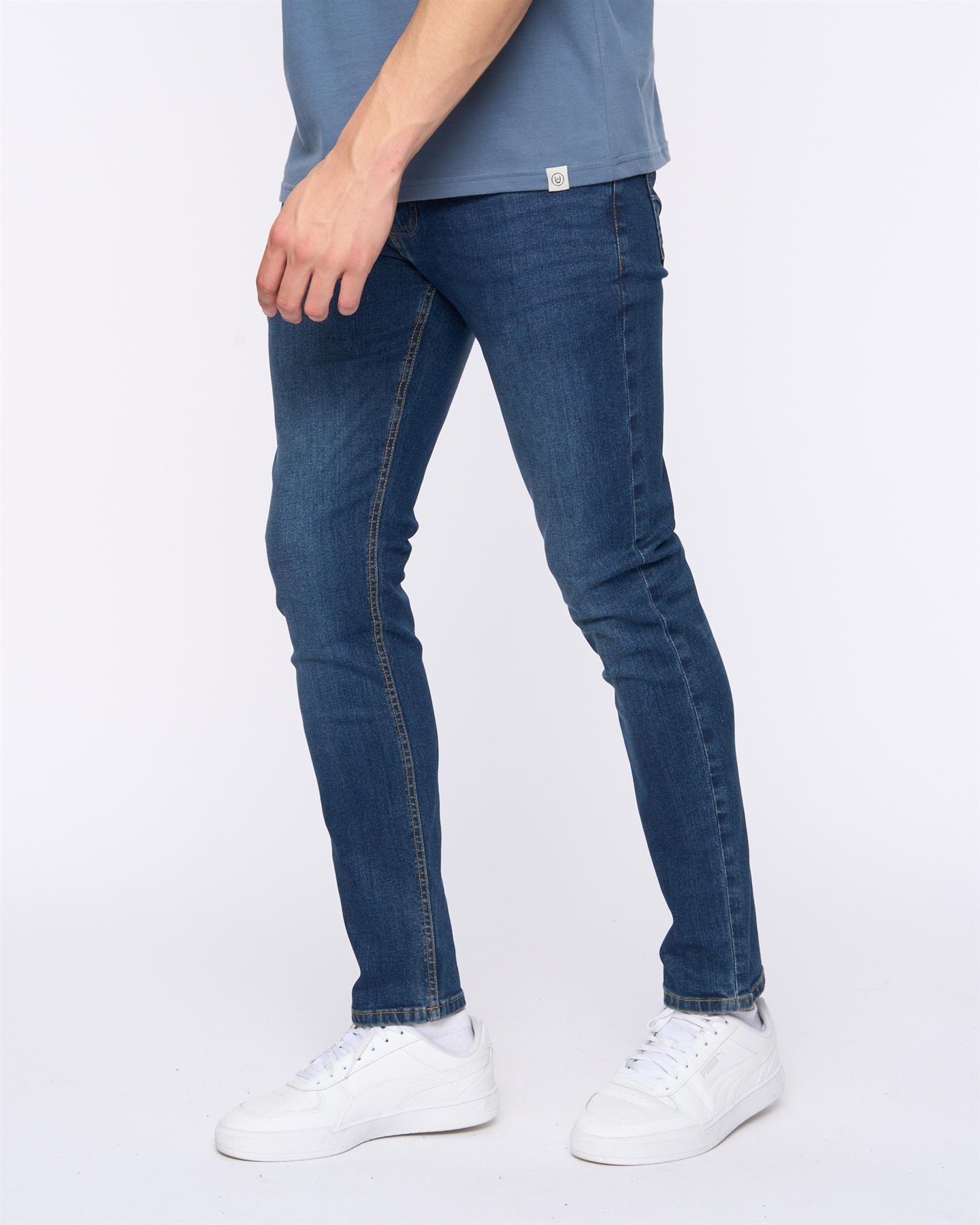 Mens Overburg Tapered Jeans Dark Wash