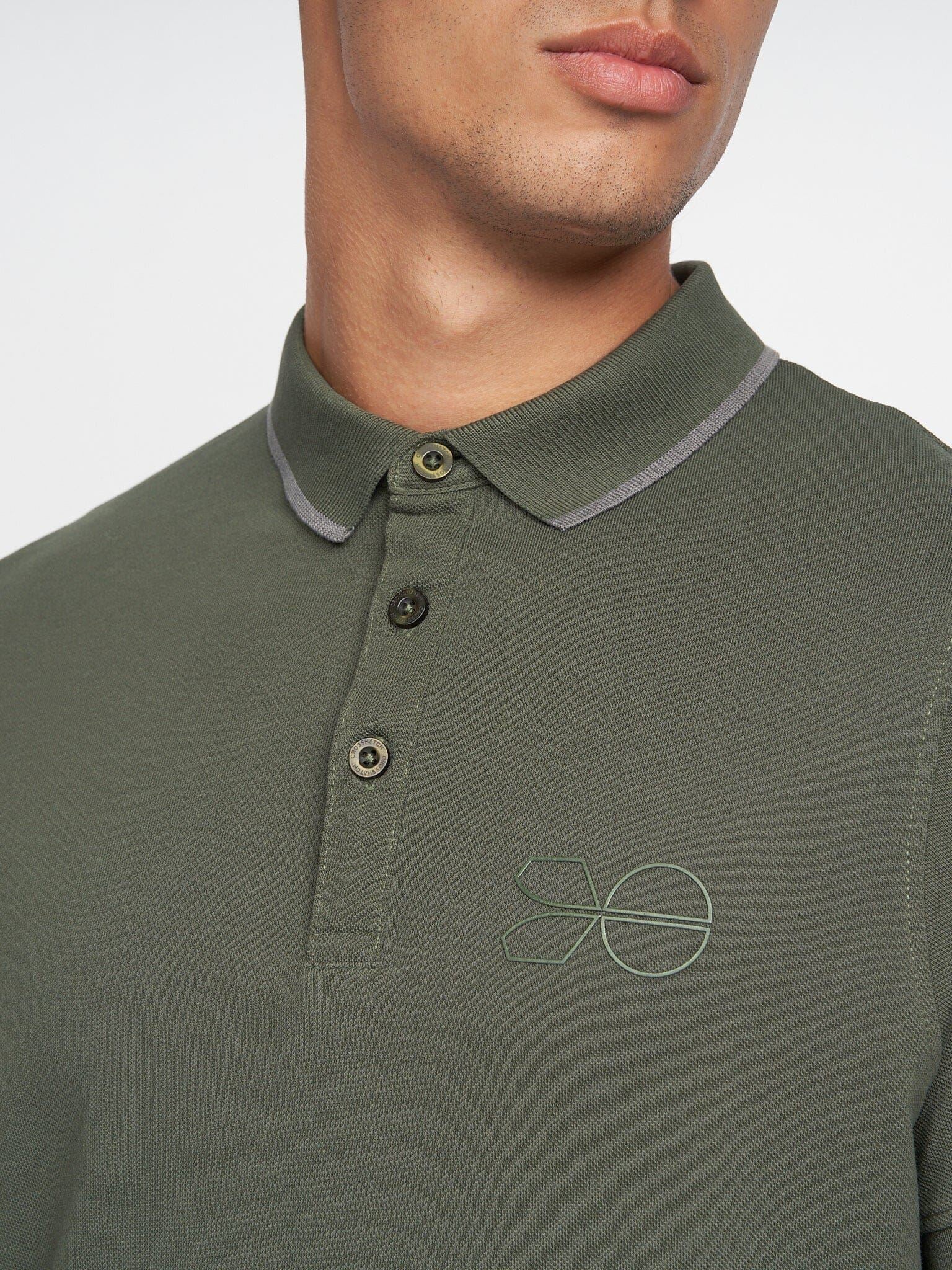 Mens Padro Polo Dark Khaki