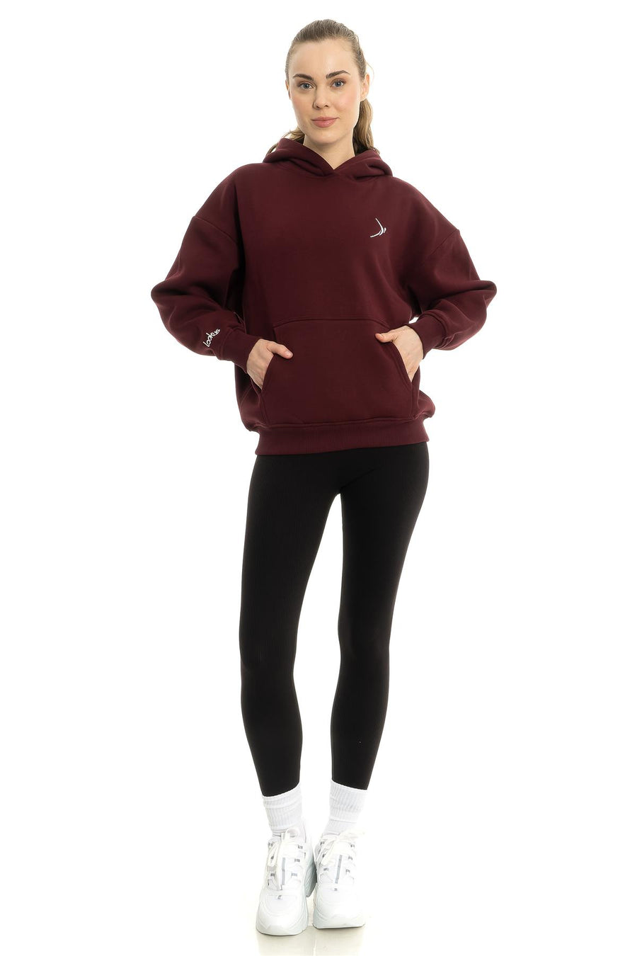 Womens Liliya Oversize Hoodie Burgundy