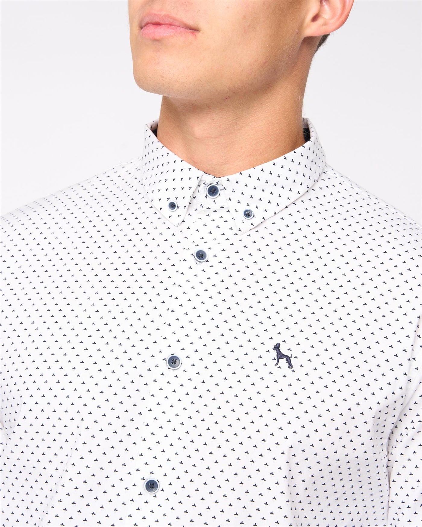 Mens  Broadley Slim Fit Shirt White