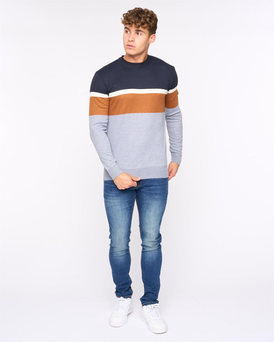 Mens Easedale Crew Knit Grey Marl