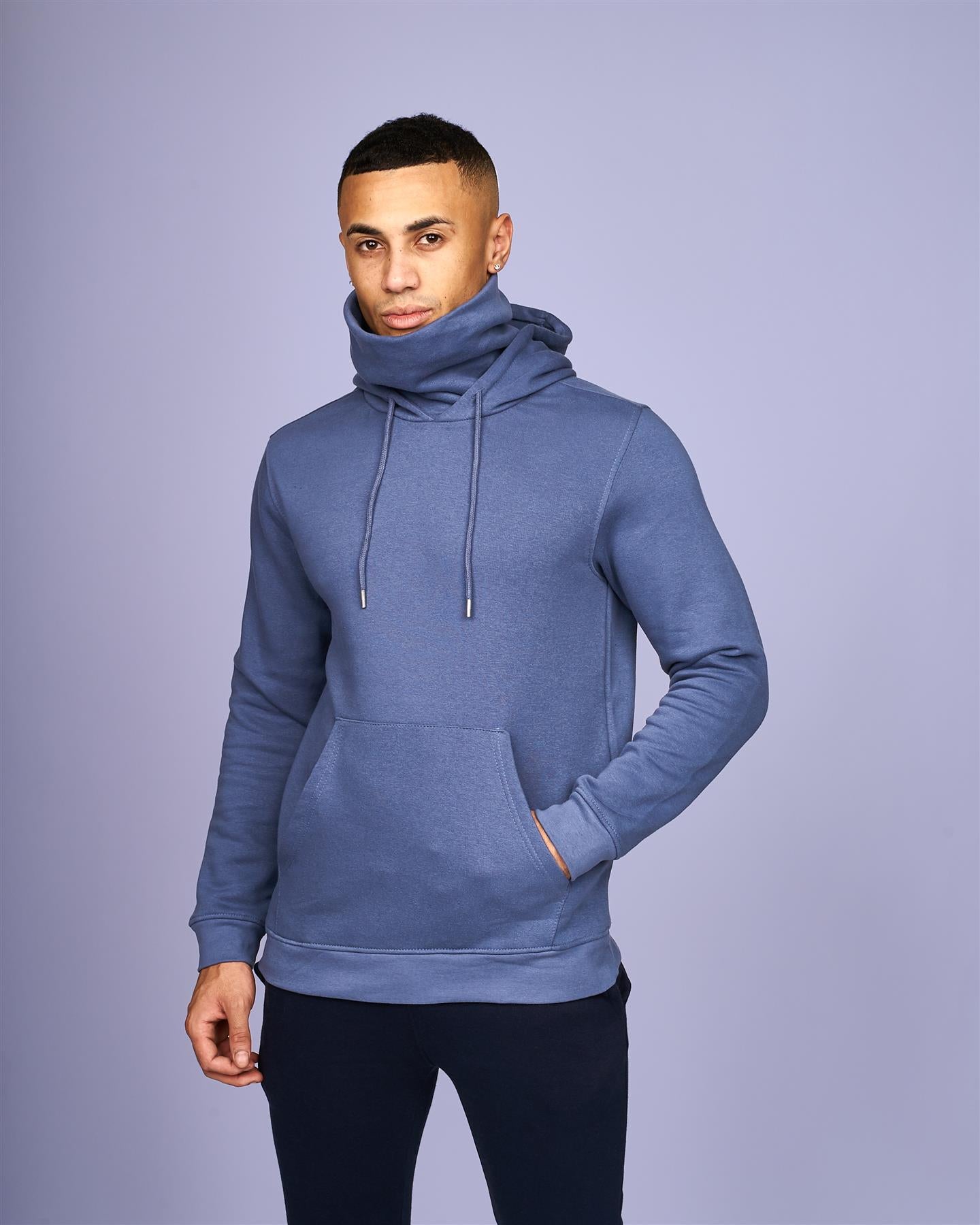 Mens Venmark Snood Sweat Bearing Sea Blue