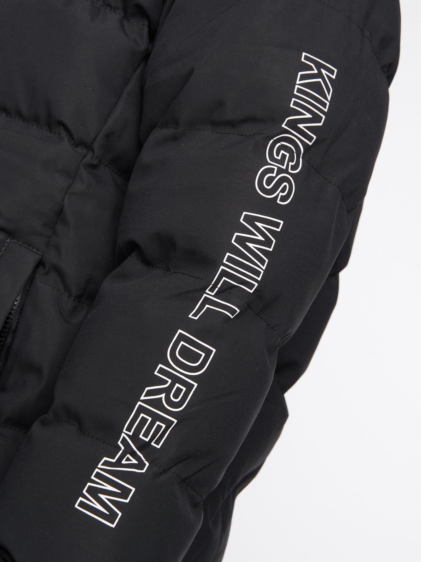 Kamon Short Puffer Jacket Black