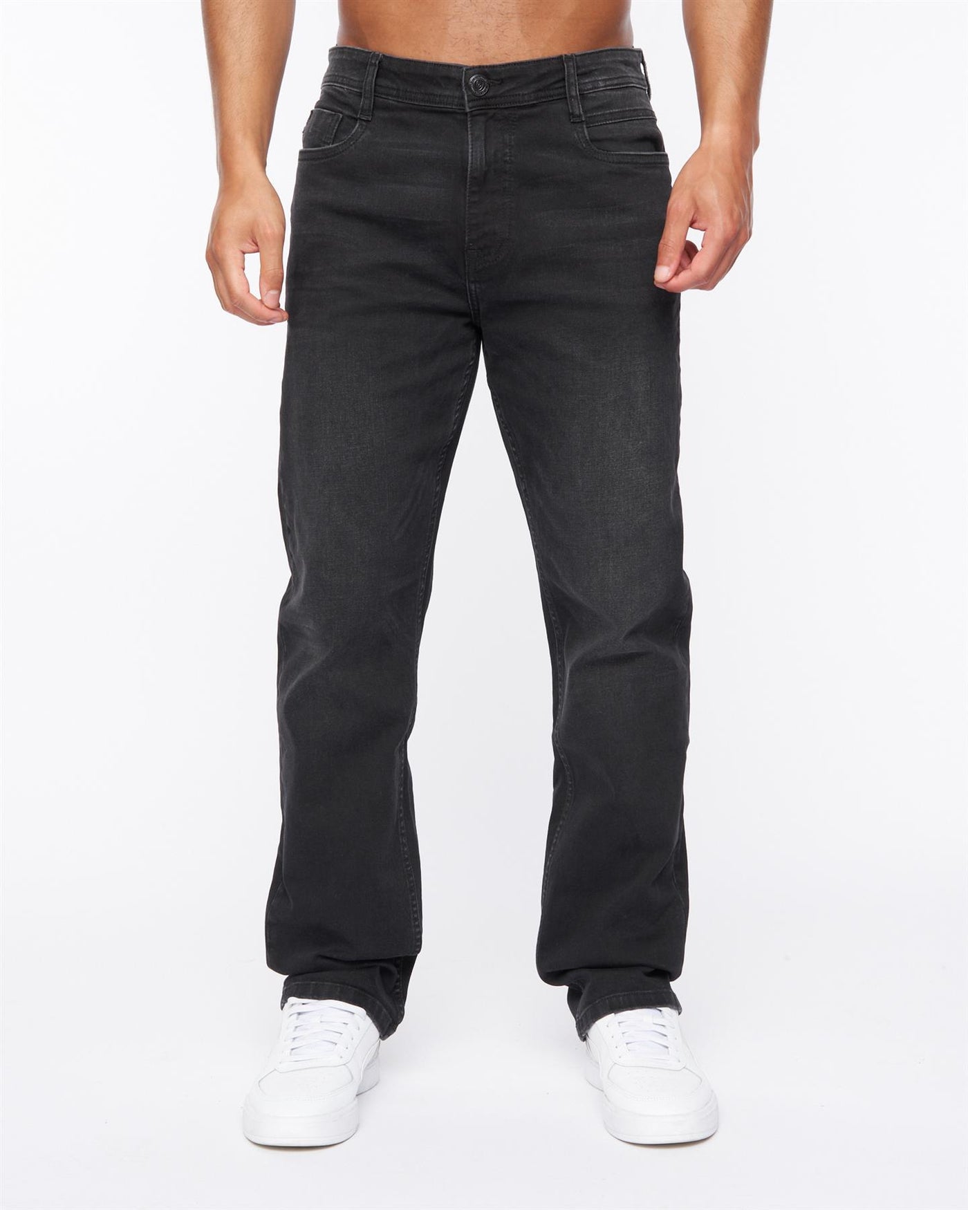 Mens Janstar Straight Leg Jeans Black Wash