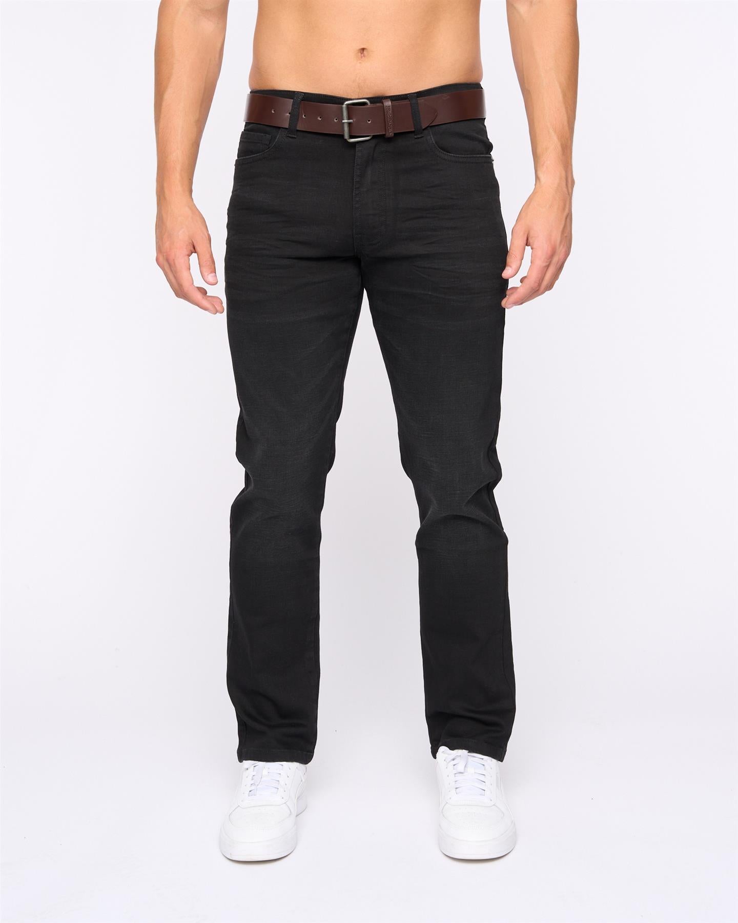 Mens Newbury Straight Fit Jeans Black Wash