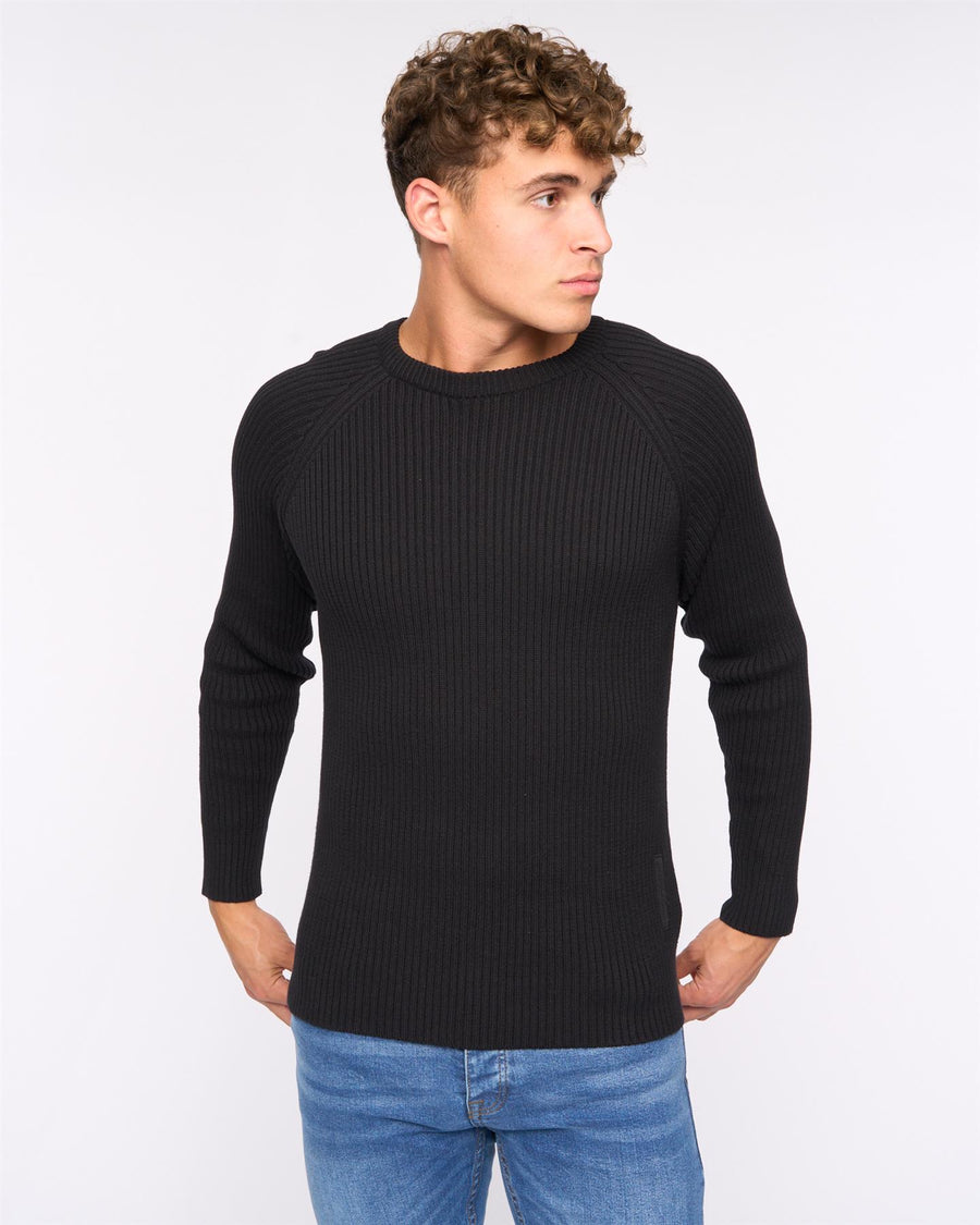 Mens Kramtax Raglan Knit Black