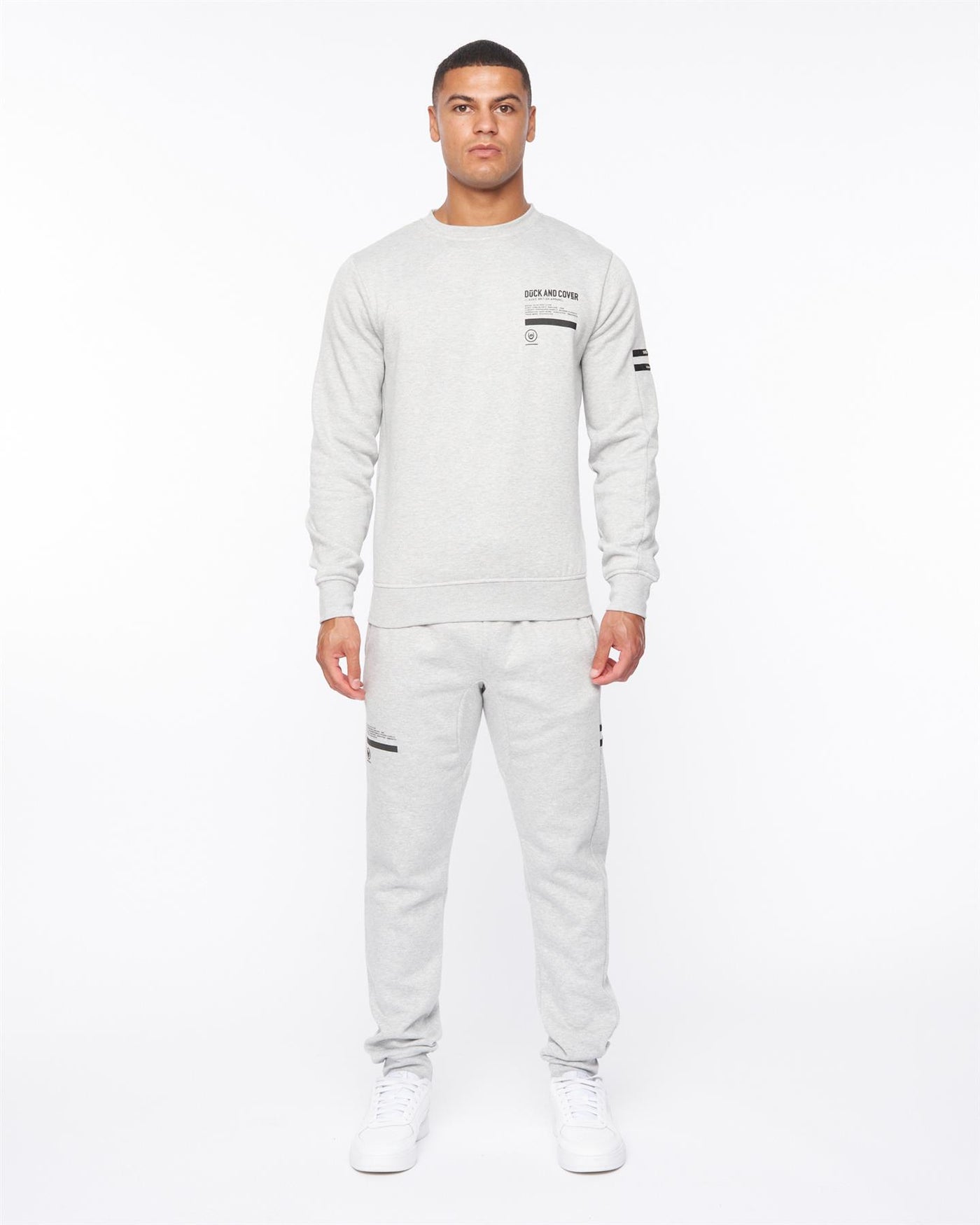 Mens Jennerkins Crew Sweat Grey Marl