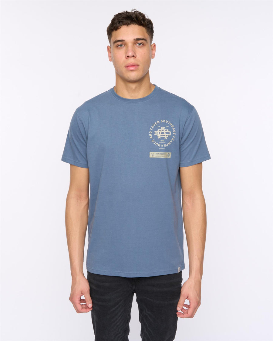 Mens Chellforth T-Shirt Denim Blue