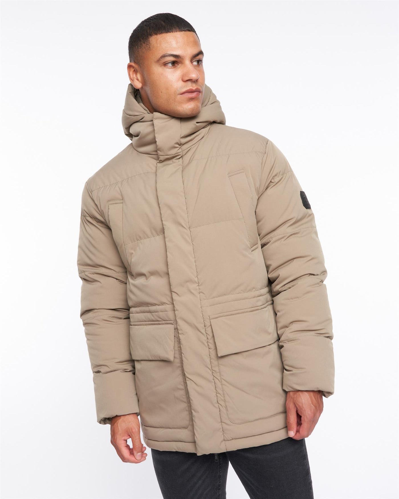 Mens Fletchley Puffer Jacket Beige