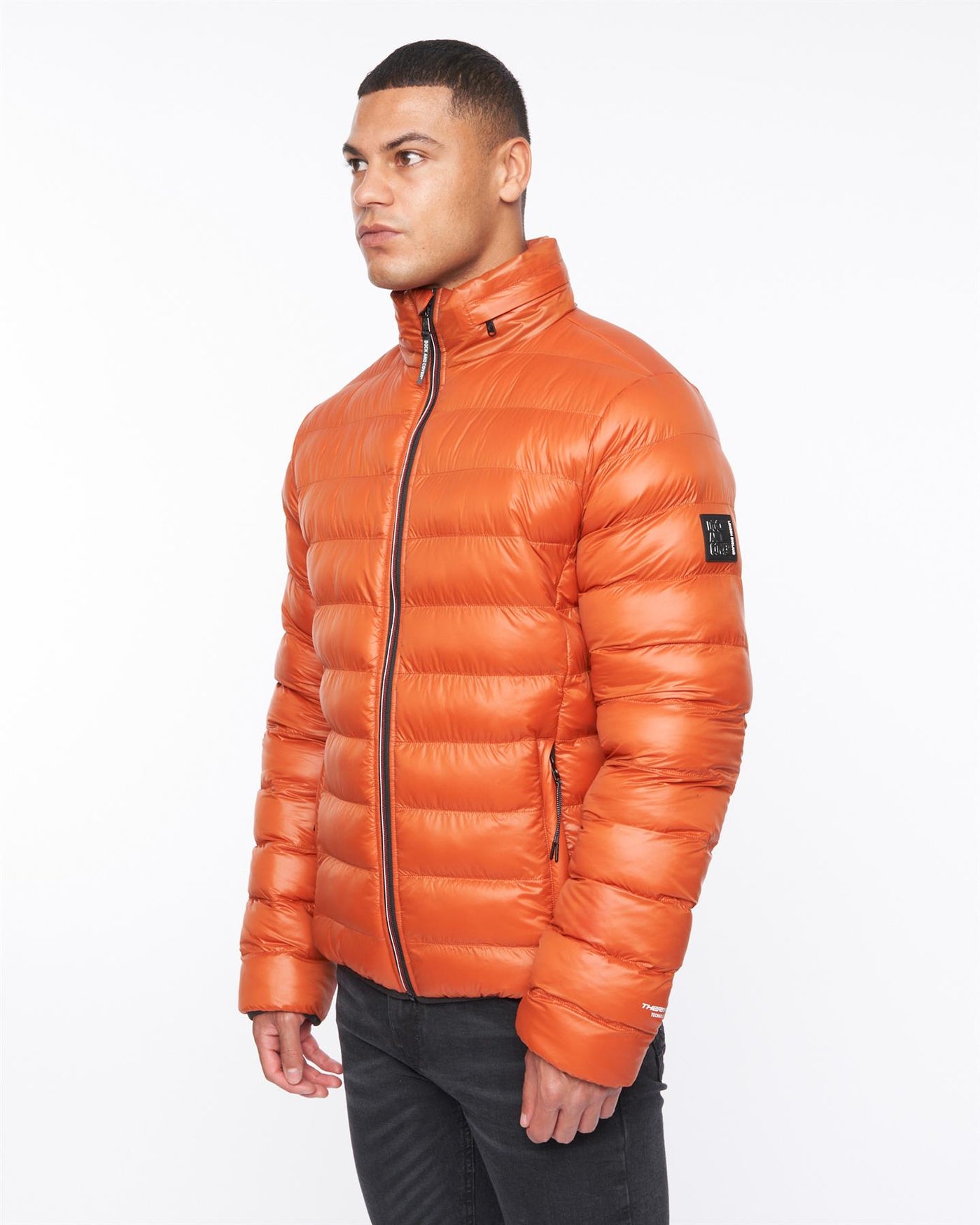 Mens Shemmy Two Quilted Jacket Orange