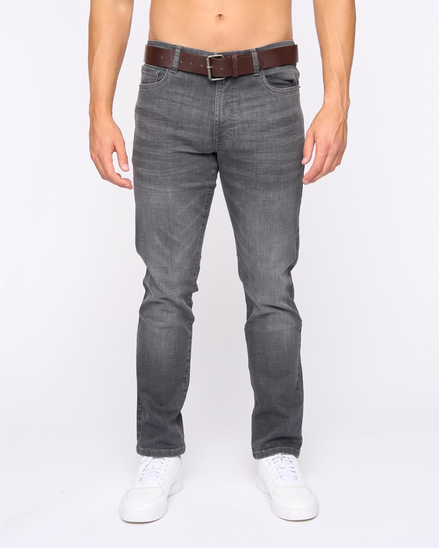 Mens Newbury Straight Fit Jeans Grey Wash