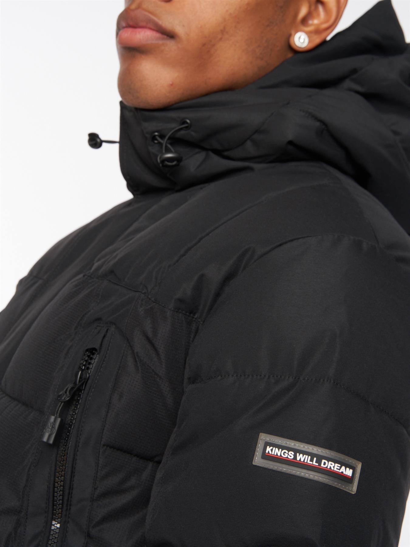 Deyton Short Puffer Jacket Black / Black