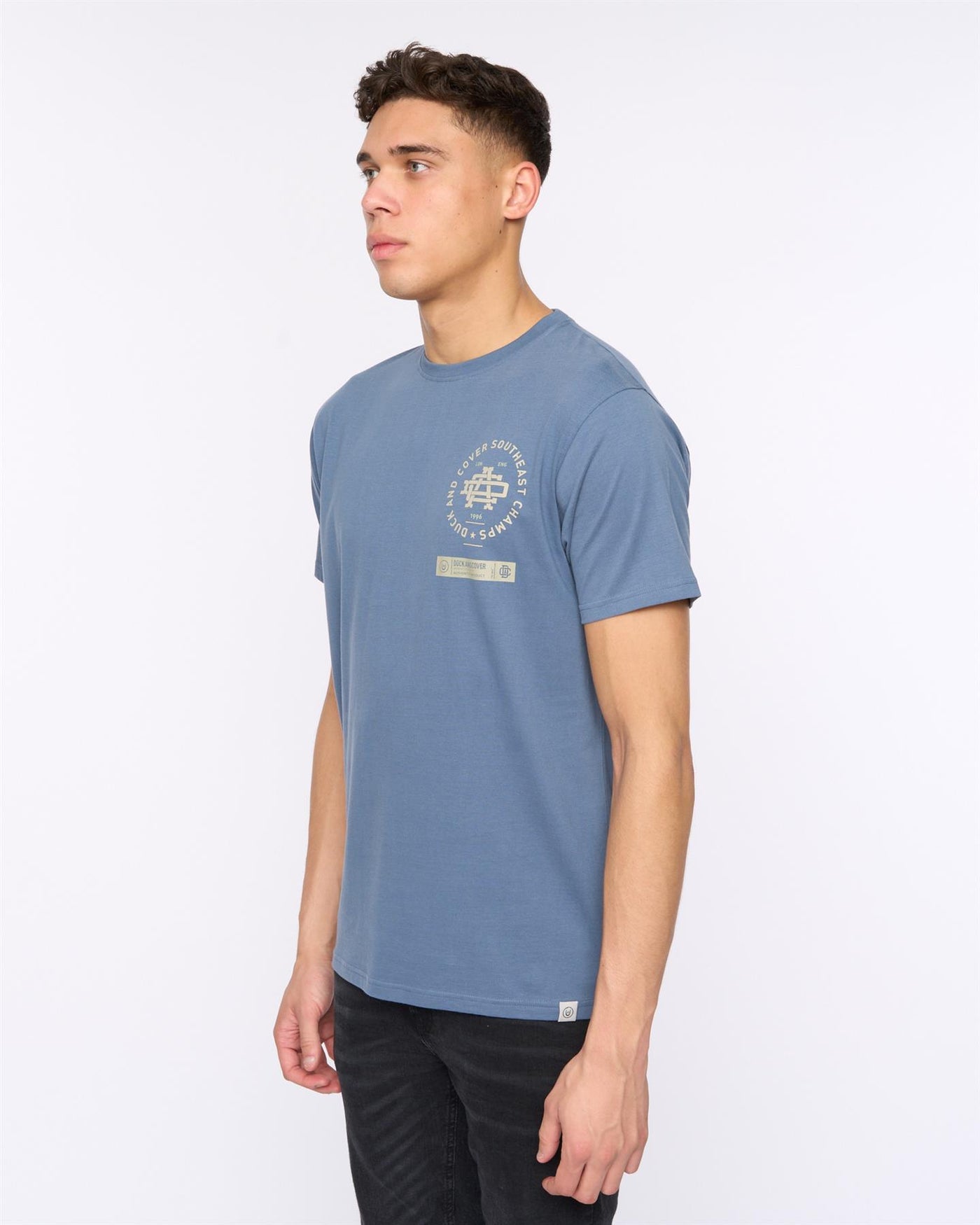 Mens Chellforth T-Shirt Denim Blue