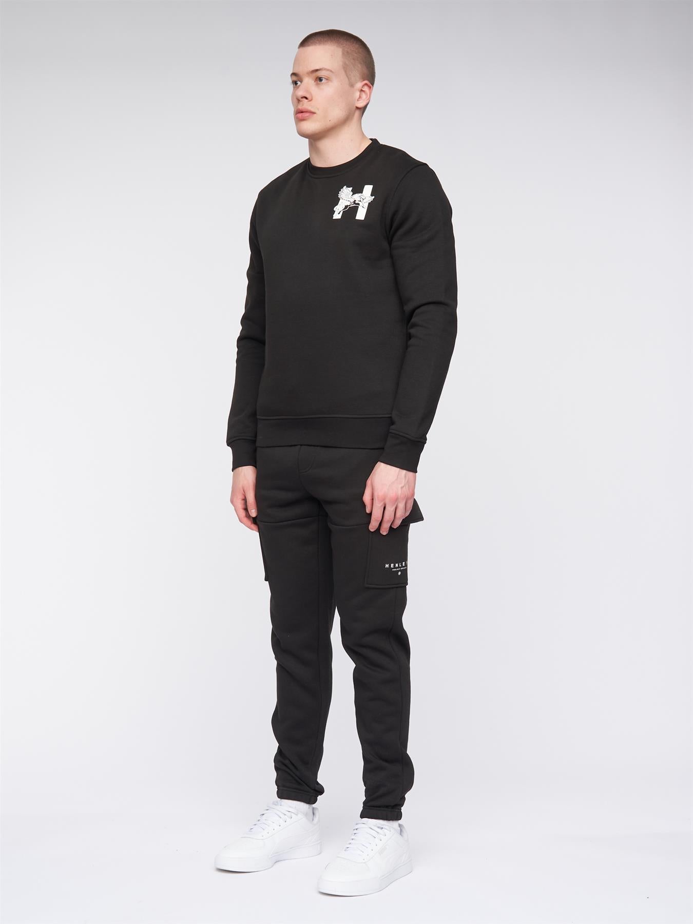 Mens Moorehen Crew Sweat Black