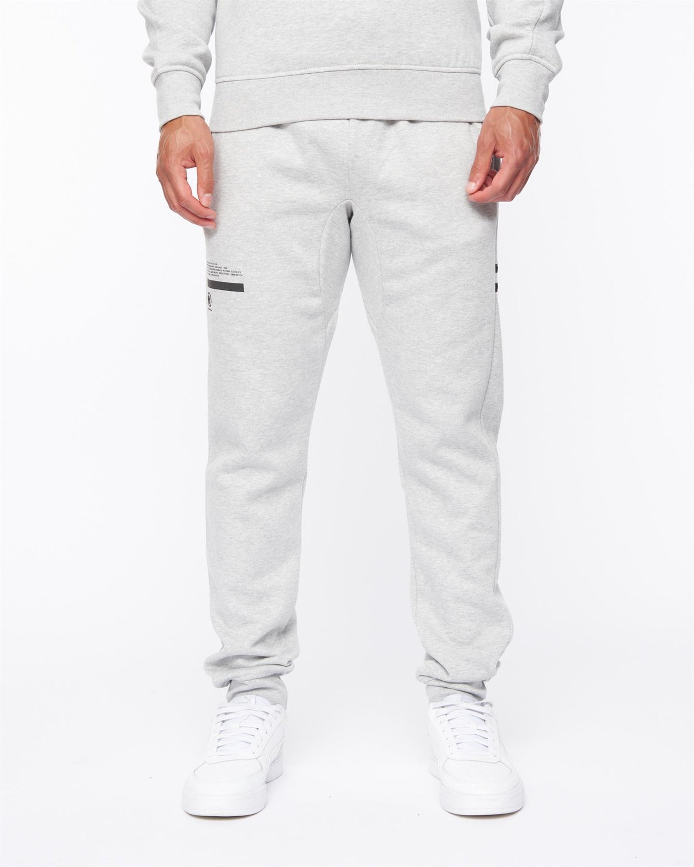 Mens Jennerkins Crew Sweat & Joggers Set Grey Marl