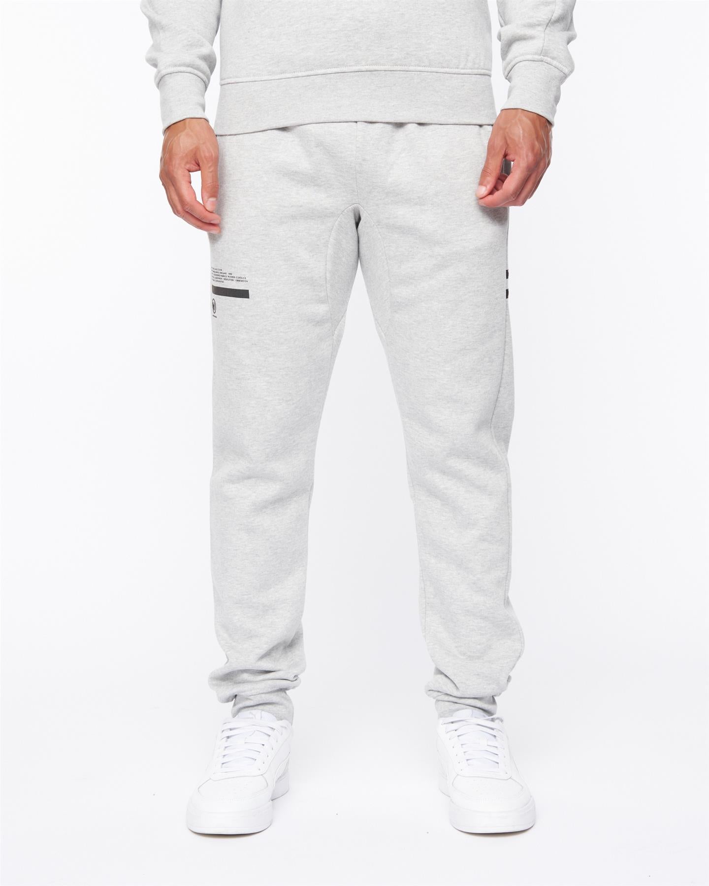 Mens Jennerkins Crew Sweat & Joggers Set Grey Marl