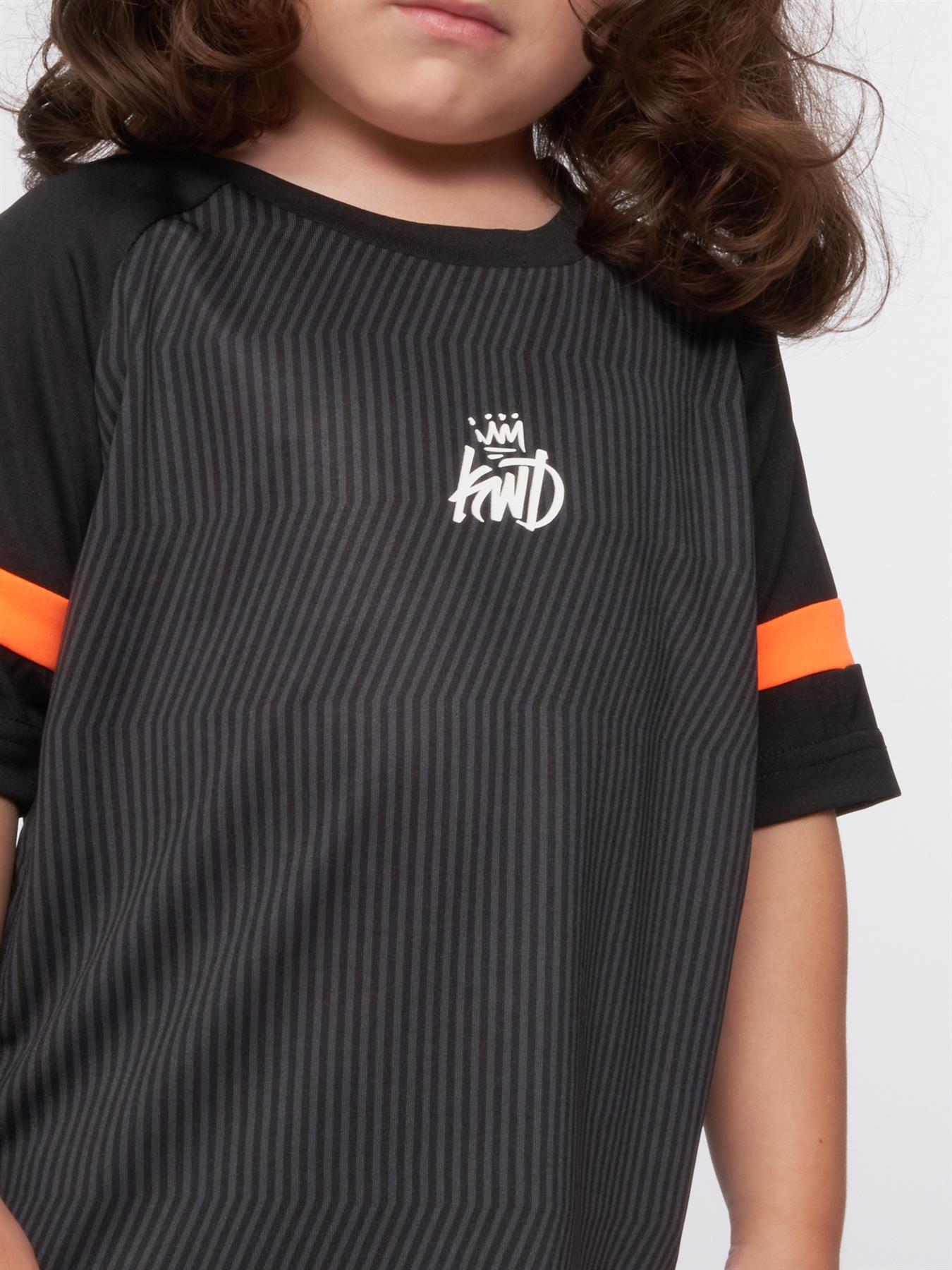 Zadar T-Shirt & Short Jet Black / Shocking Orange