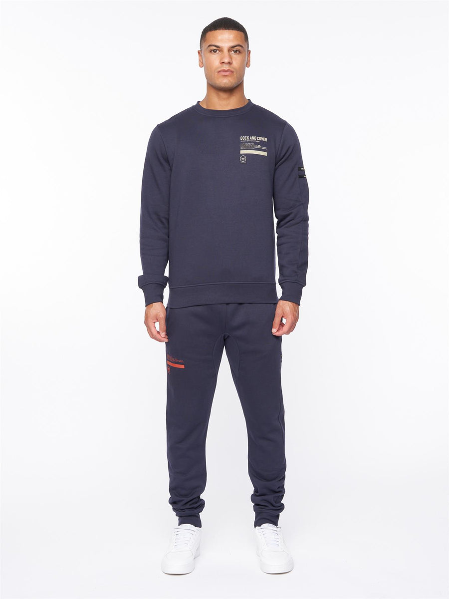 Mens Jennerkins Crew Sweat Navy