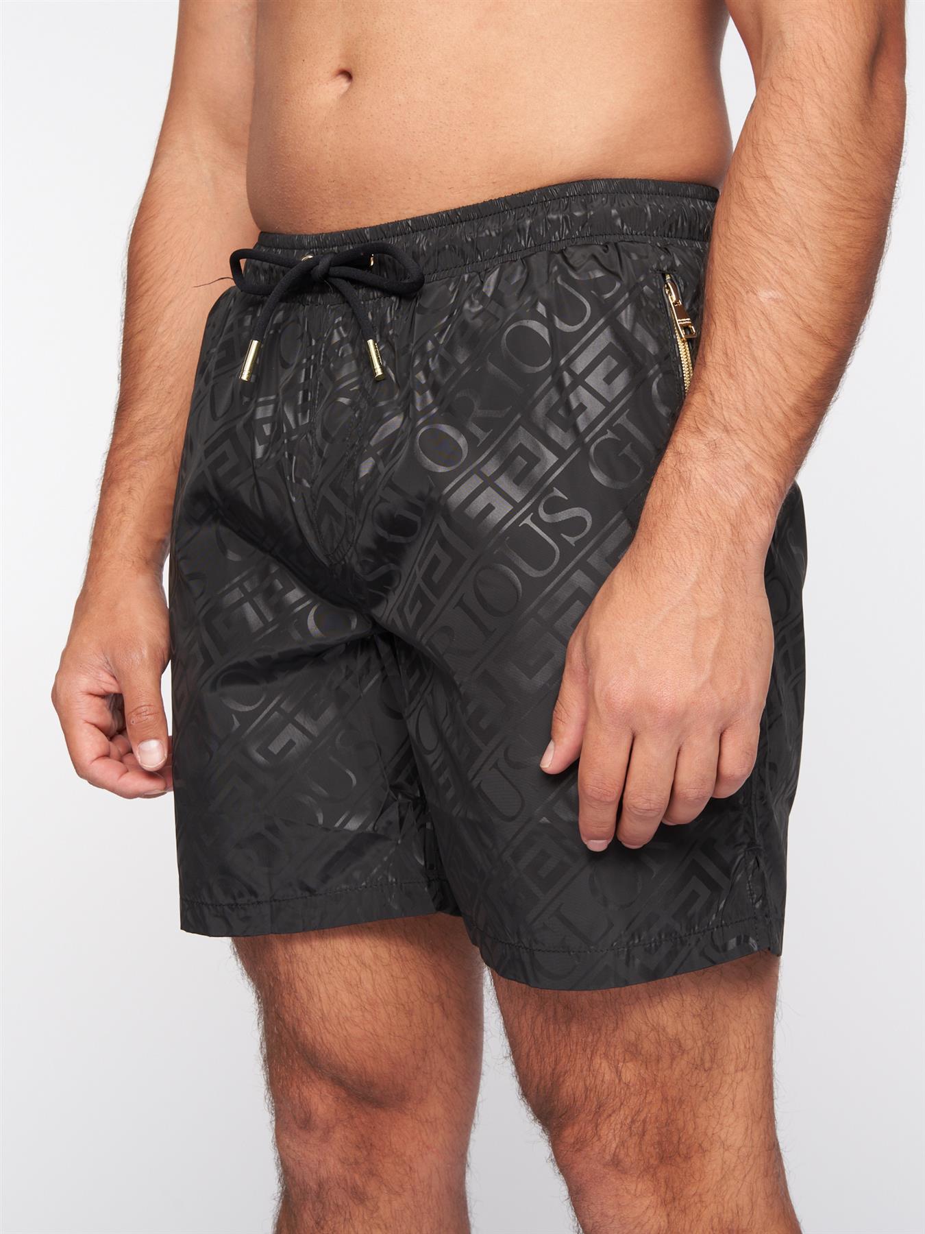 Mens Bantu Swimshort Jet Black