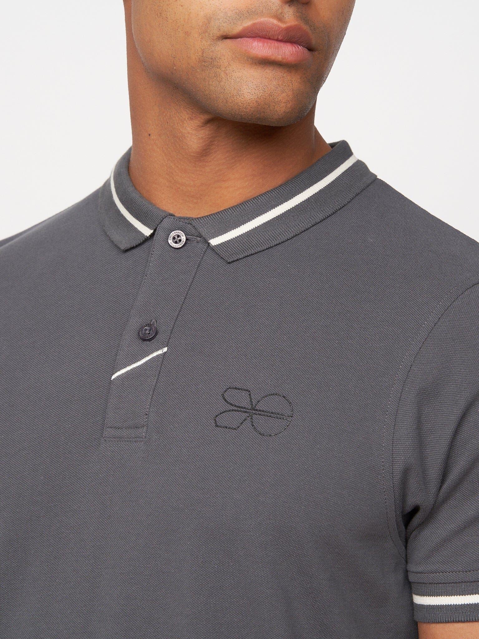 Mens Tata Polo Dark Grey