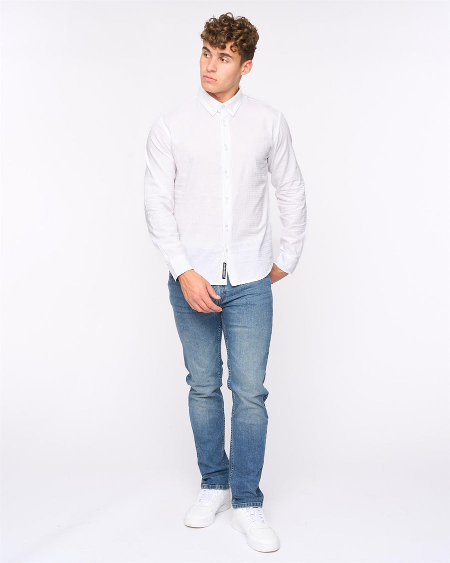 Mens  Edgeworth Slim Fit Shirt White