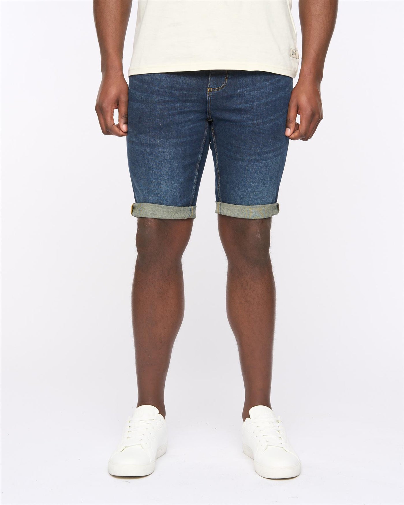 Duck and Cover Mens Mustone Denim Shorts Raw Wash