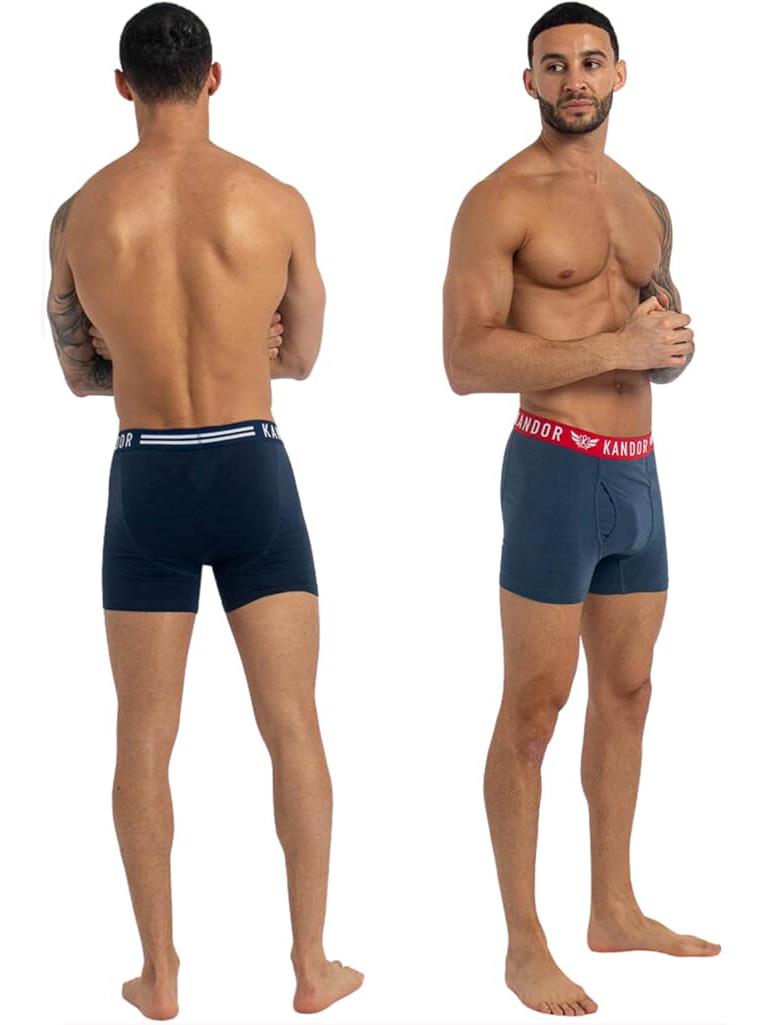 Men's Bambers Boxers 7pk Blue/Red