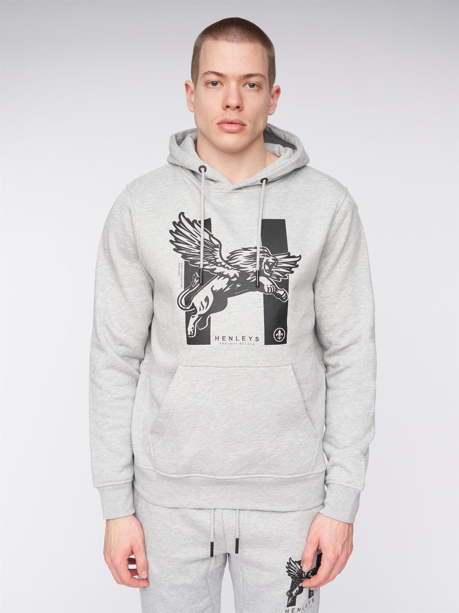 Mens Curveball Hoodie Grey Marl