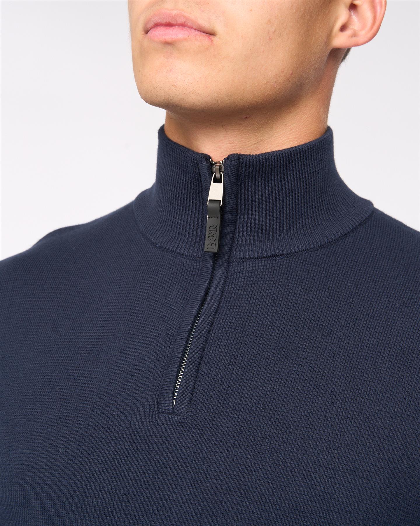 Mens  Kempsford Funnel Neck Knit Navy