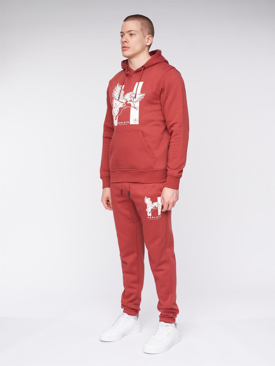 Mens Curveball Hoodie Deep Red