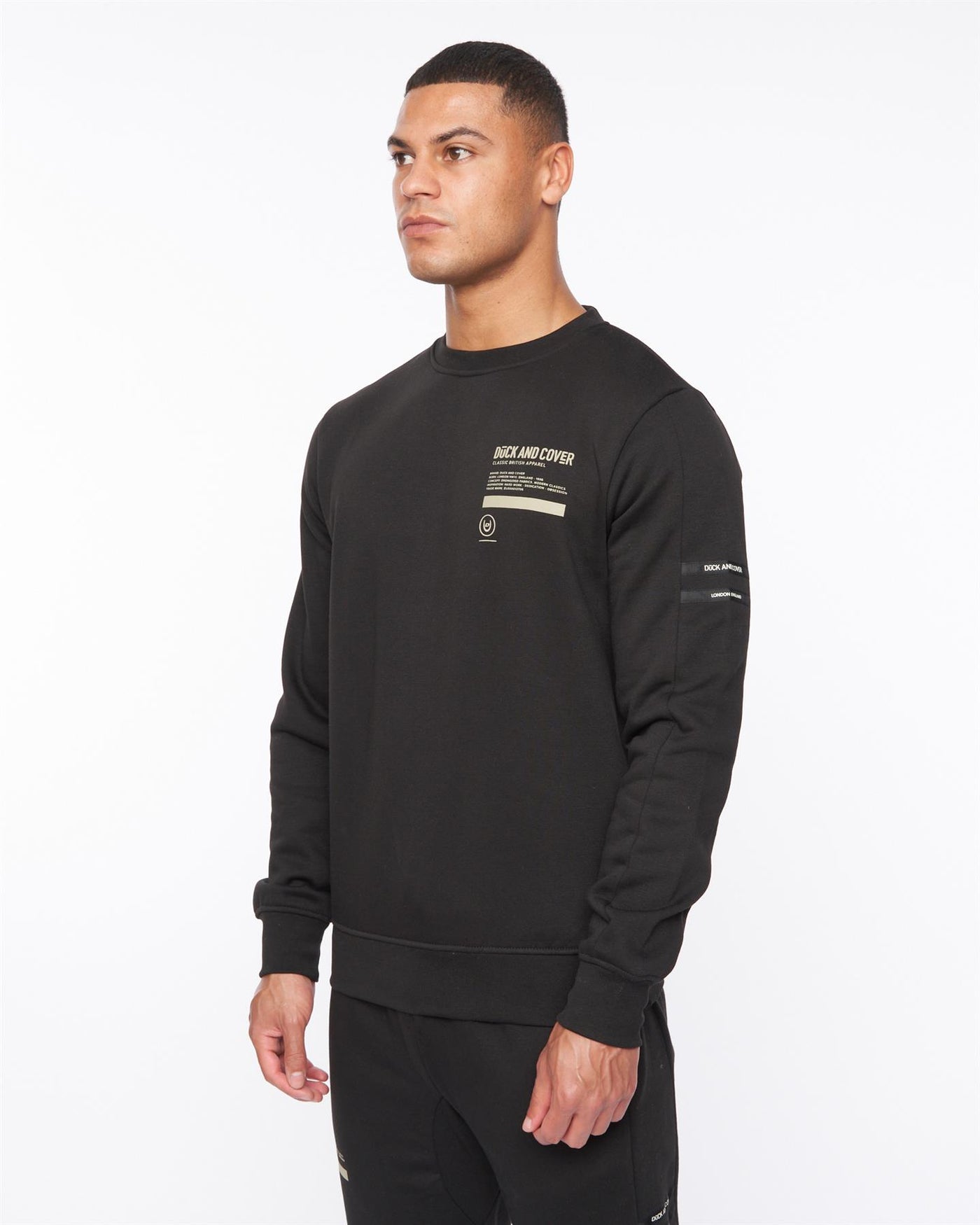 Mens Jennerkins Crew Sweat Black