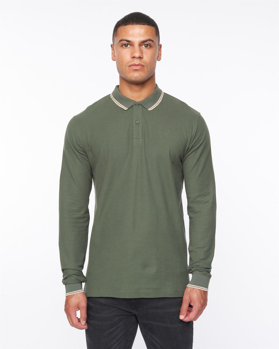 Mens Roxberry Long Sleeve Polo Forest Green