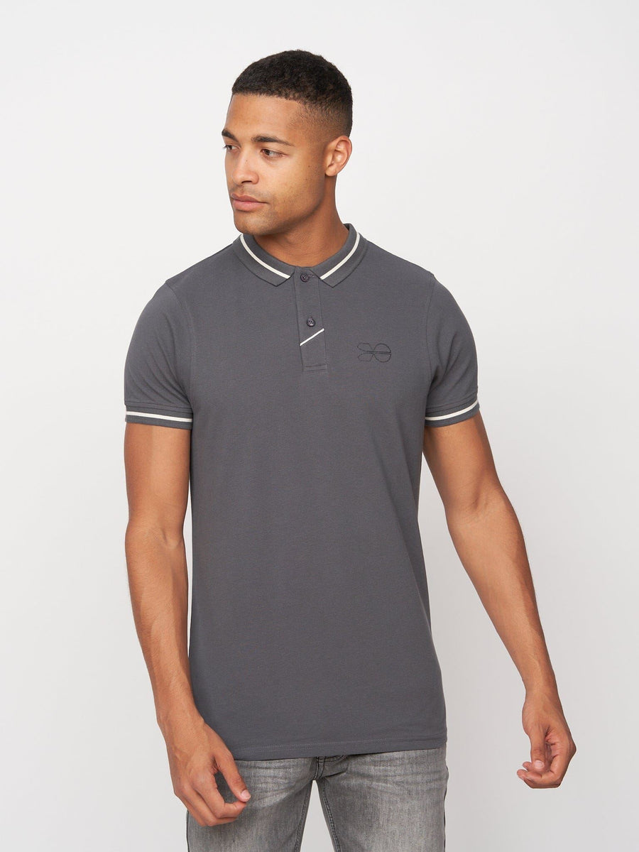 Mens Tata Polo Dark Grey