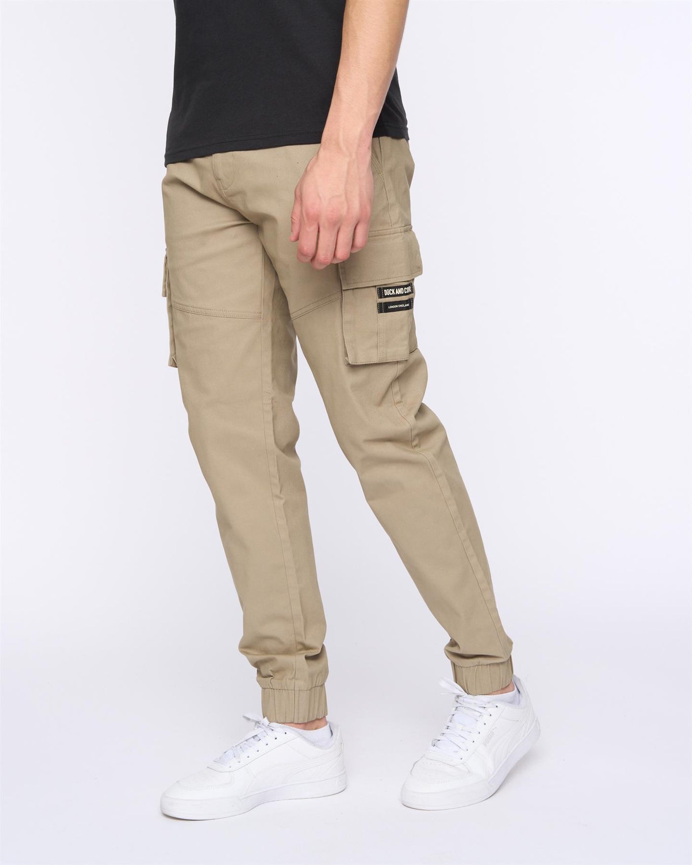 Mens Chemmer Woven Jog Pants Stone