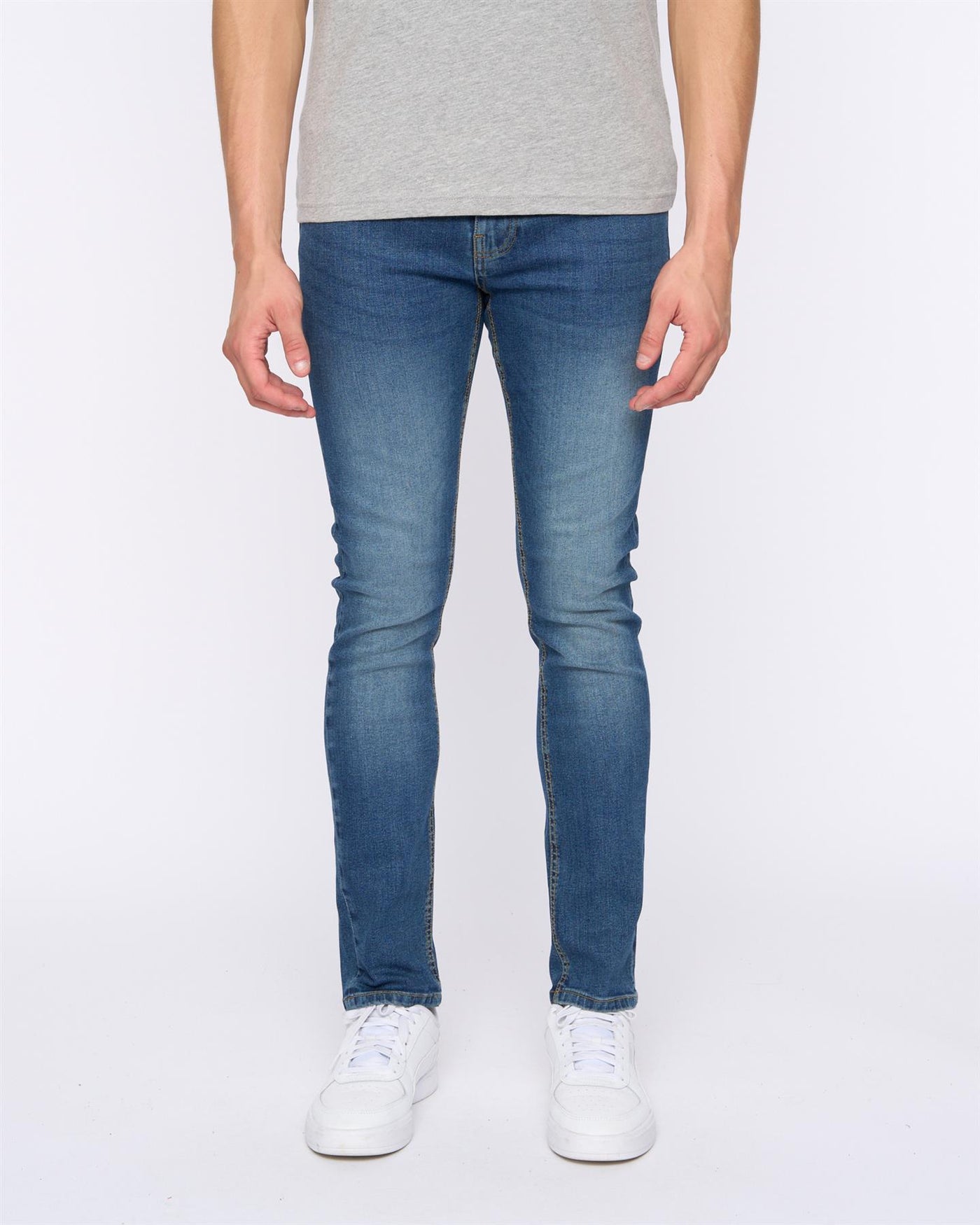 Mens Overburg Tapered Jeans Mid Wash